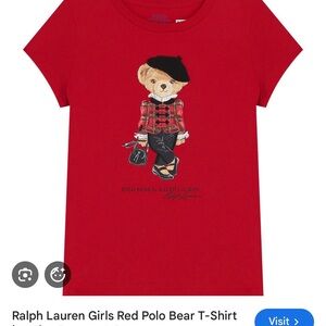Ralph Lauren Red Polo Bear T-Shirt for Toddler